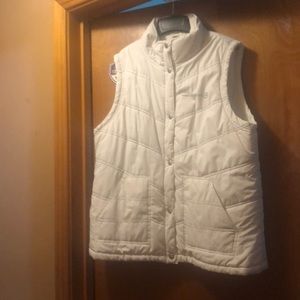 White Womens XL puffy vest